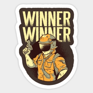 Winner Winner Graphic Tee Sticker